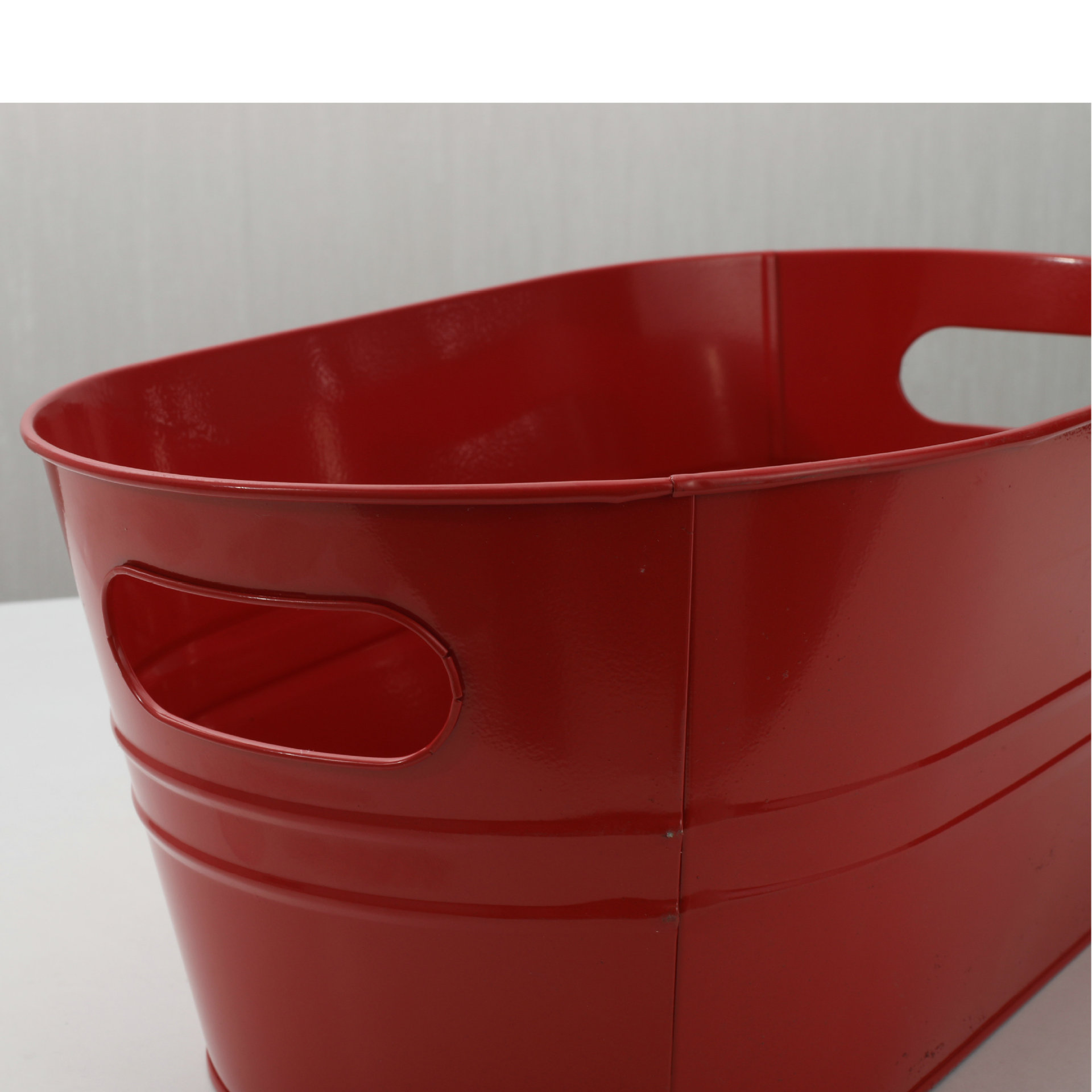 Stainless Steel Oval Ice Bucket Bar KTV Universal Ice Bucket Galvanized Plastic Spray Color Oval Ice Bucket Outdoor Oval Plating