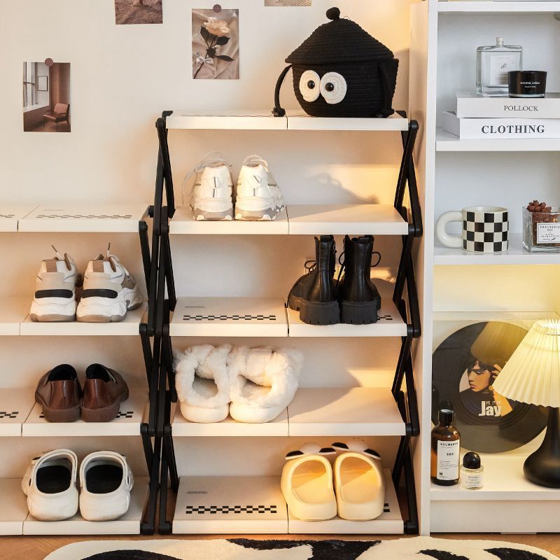 Shoe Storage Organizer for Home Entrance, Space-Saving Foldable Shoe Cabinet, Dormitory Ins Portable Multi-Layer Simple Shoe Rack