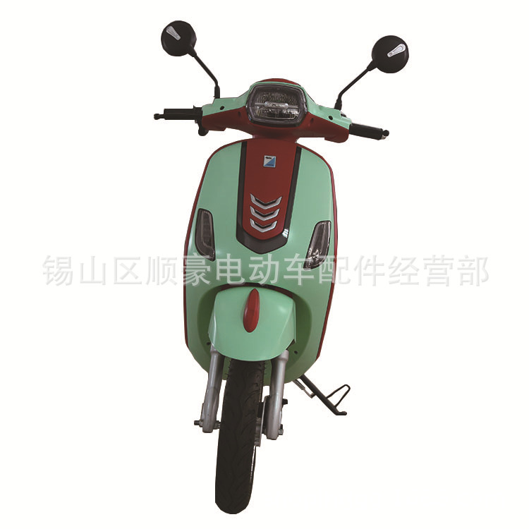 Electric Bicycle Electric Motorcycle Front Disc Rear Drum High Endurance New Cross-Border Lake Green 60V20A with Battery
