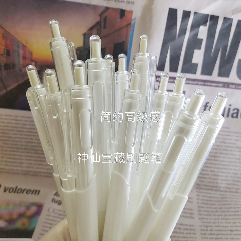 Кистевая ручка с высоким цветовым значением белая гелевая ручка для студентов оптом