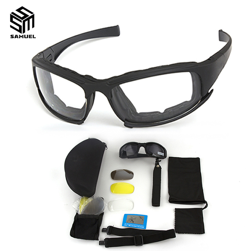 Military fan glasses X7 polarized riding glasses set shooting goggles outdoor sports windproof tactical protective goggles