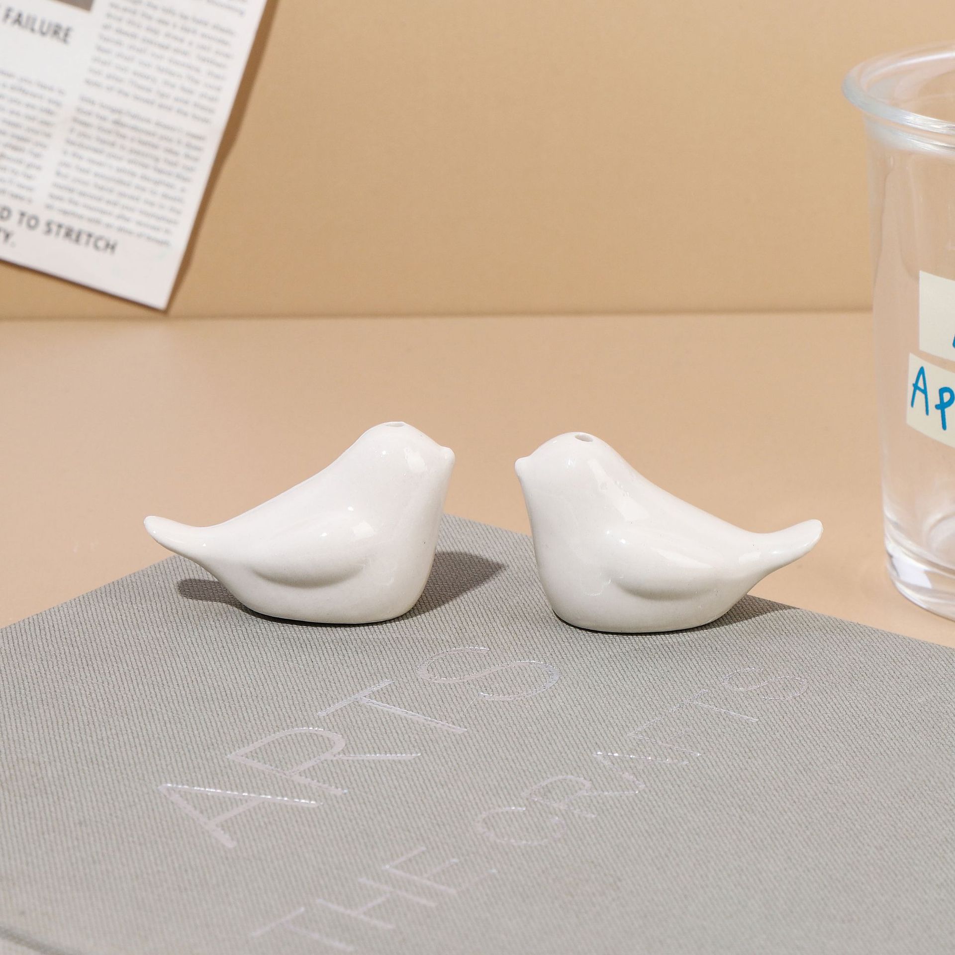 Gift Box Ceramic Bird Seasoning Bottle Wedding Return Gift Creative Gift Seasoning Jar Set Groomsmen Companion Gift