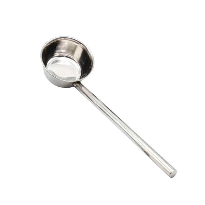 304 Stainless Steel Thickened Long Handle Water Spoon Commercial Kitchen Water Spoon Canteen Large Lined Soup Spoon Porridge Spoon
