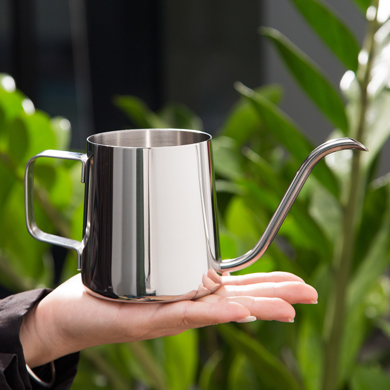 Мини кофейник с длинным и маленьким носиком, из нержавеющей стали, для домашнего заваривания