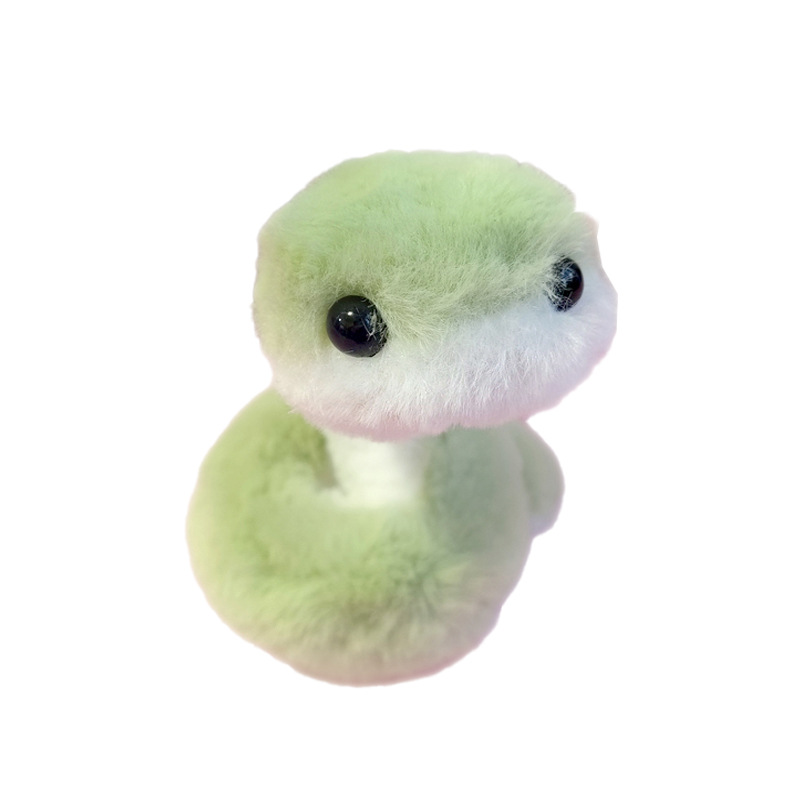 2025 year of the snake little green snake plush doll toy cute cartoon student creative winding doll mascot decoration