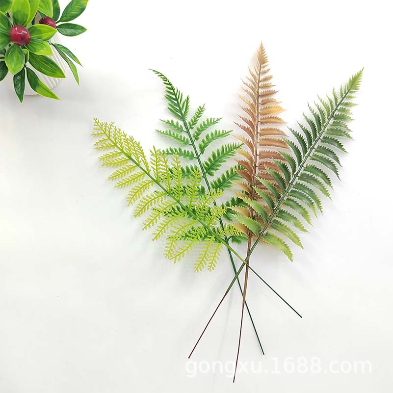 Свадебная цветочная композиция декор из листьев имитация папоротника супернатуральный ландшафтный план большой лист папоротника длинный лист папоротника