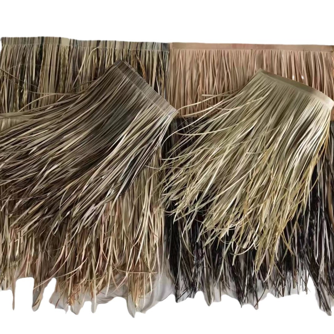 Customized Pe Simulated Thatch Plastic Thatch Farmhouse Pavilion Roof Decoration Outdoor Courtyard Artificial Thatch Pe Rice