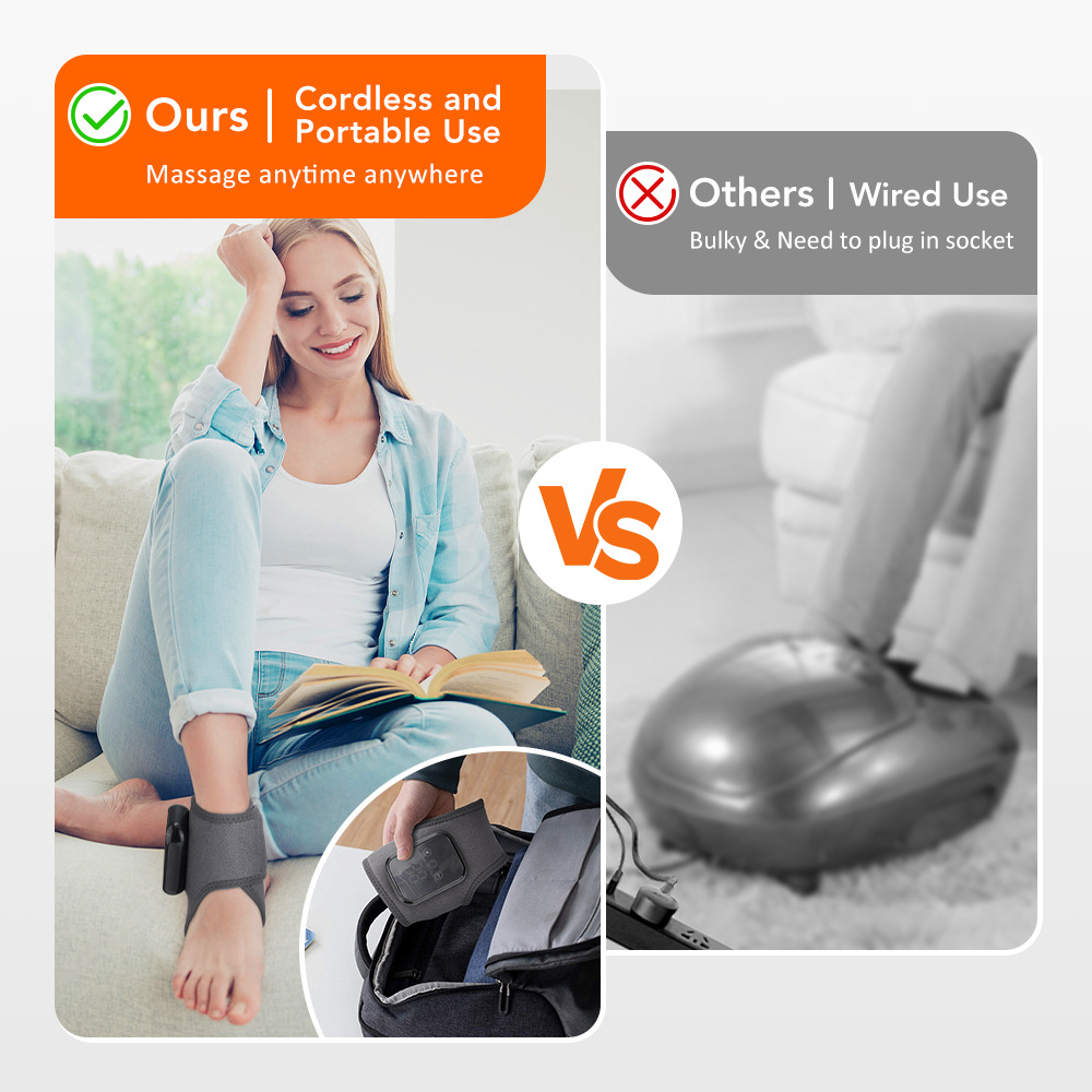 Cross-Border Hot-Selling Ankle Foot Massager Joint Massage Intelligent Temperature Control Electric Heating Massage Hot Compress Ankle Massager