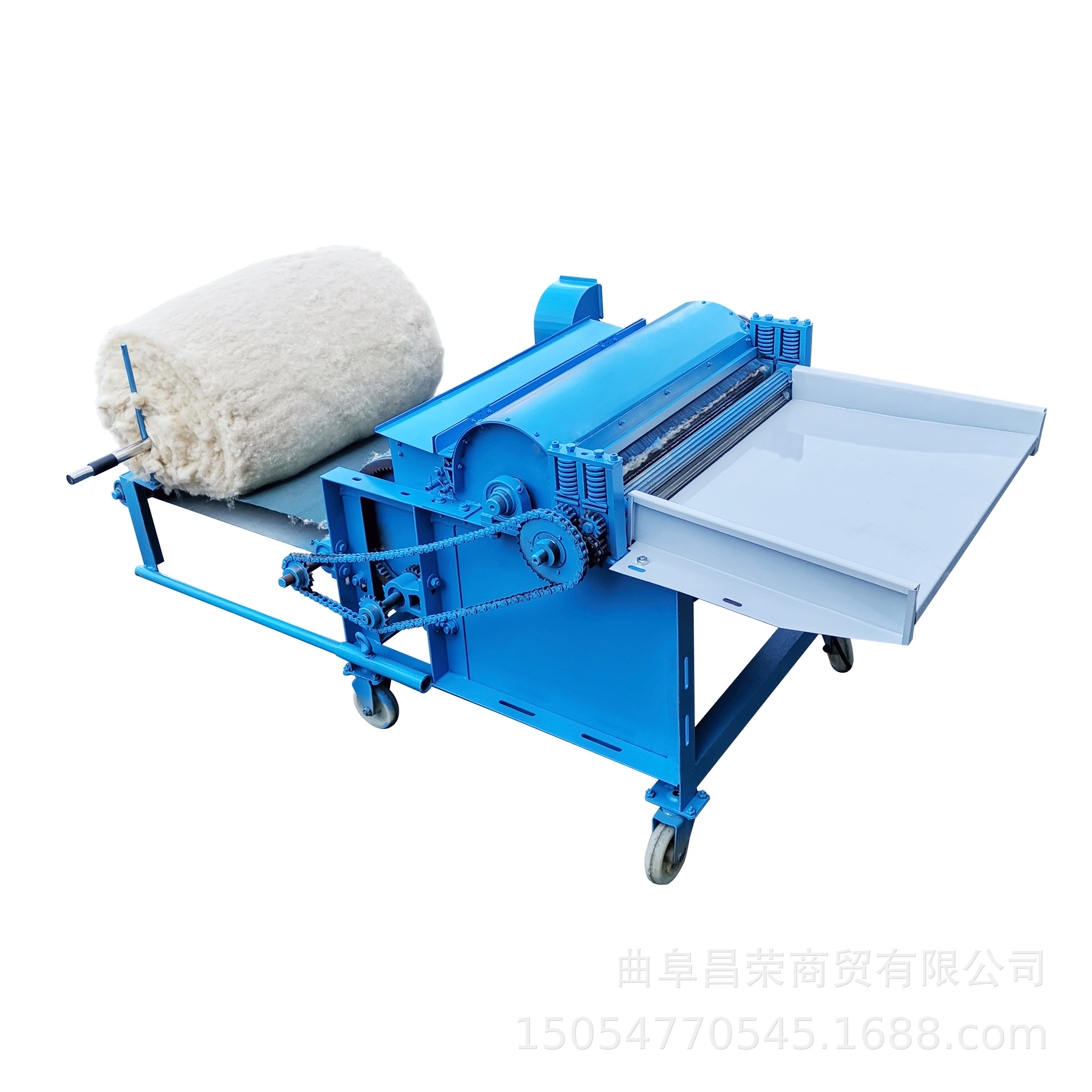 80 Wide Single Roller Brushed Manual Feeding All-In-One Wool Velvet Opener New and Old Cotton Batting Finishing and Forming