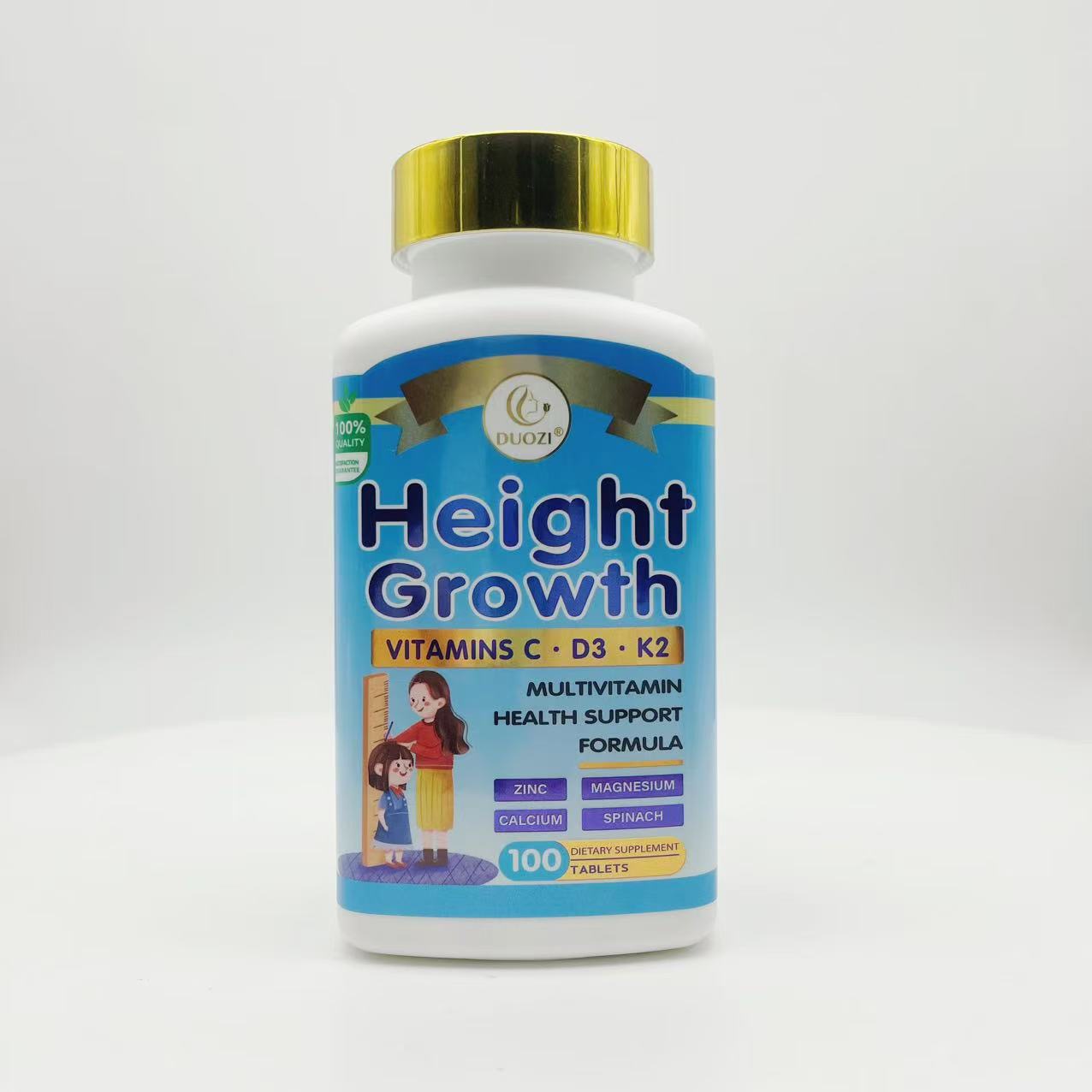 Таблетки Duozi для роста детей, кальций, железо, цинк