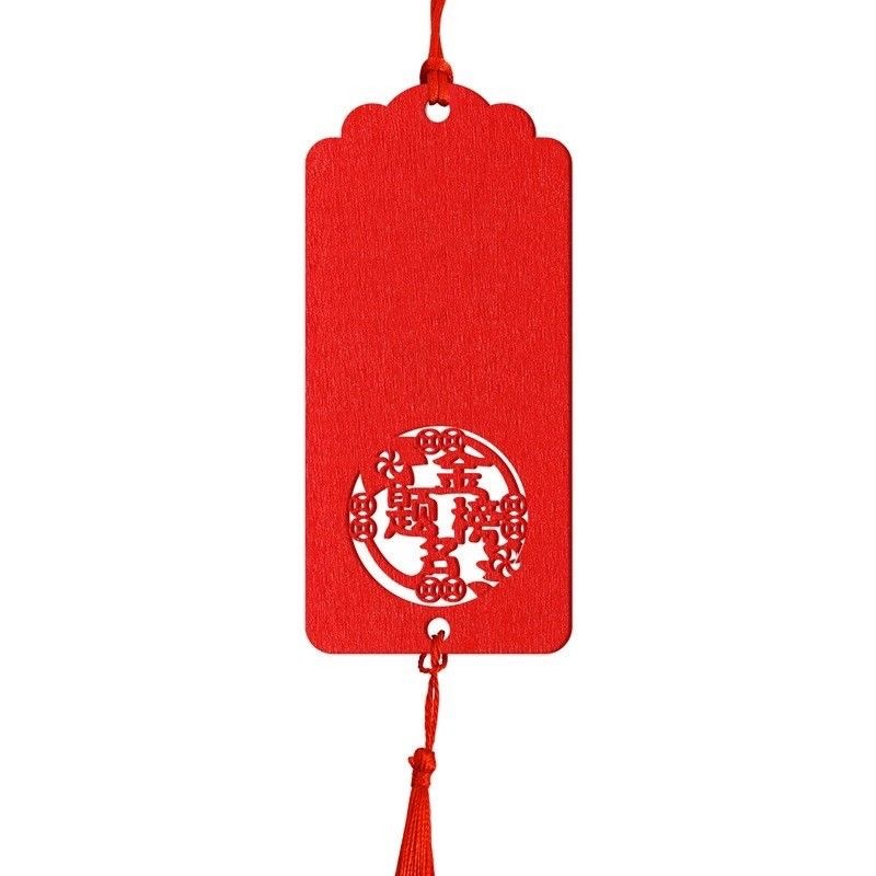 Wishing Card Wooden Hanging Tag Wishing Plaque Decoration Temple Scenic Spot Peace Card Prayer Waterproof Wooden Sign Handwritten Wealth