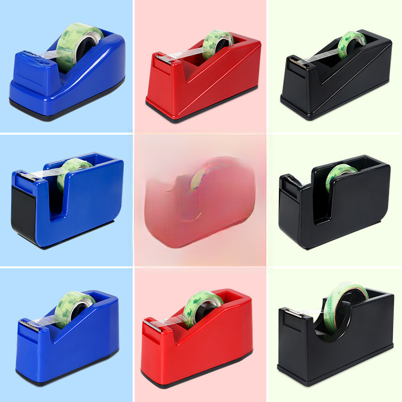 Huajie Transparent Tape Holder Tape Cutter Plastic Manufacturer Wholesale Packaging Tape Table Small Tape Holder