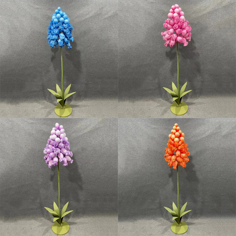 Real Big Flower Hyacinth Flower Foam Silk Flower Wedding Stage Decoration Wedding Arrangement Shopping Mall Window Display