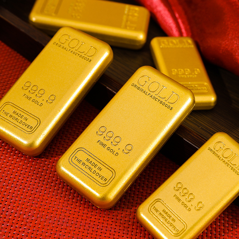 Large Simulated Gold Bar Sandblasted Simulated Gold Bar Sample Prop Bank Decoration Gold Brick Solid Large Gold Bar Gold Brick