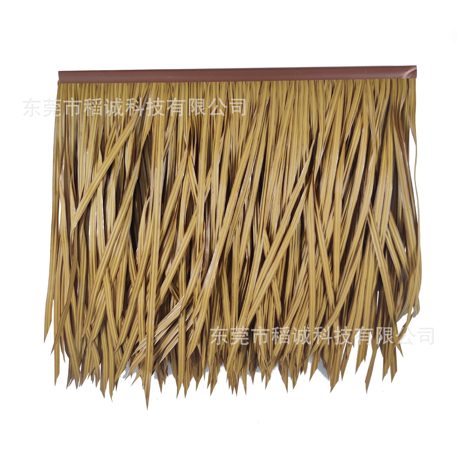 In-Stock Hot Melt Simulated Thatch Pe Thatch Plastic Thatch Flame-Retardant Fireproof Fake Straw for Scenic Area Roof Decoration Thatch