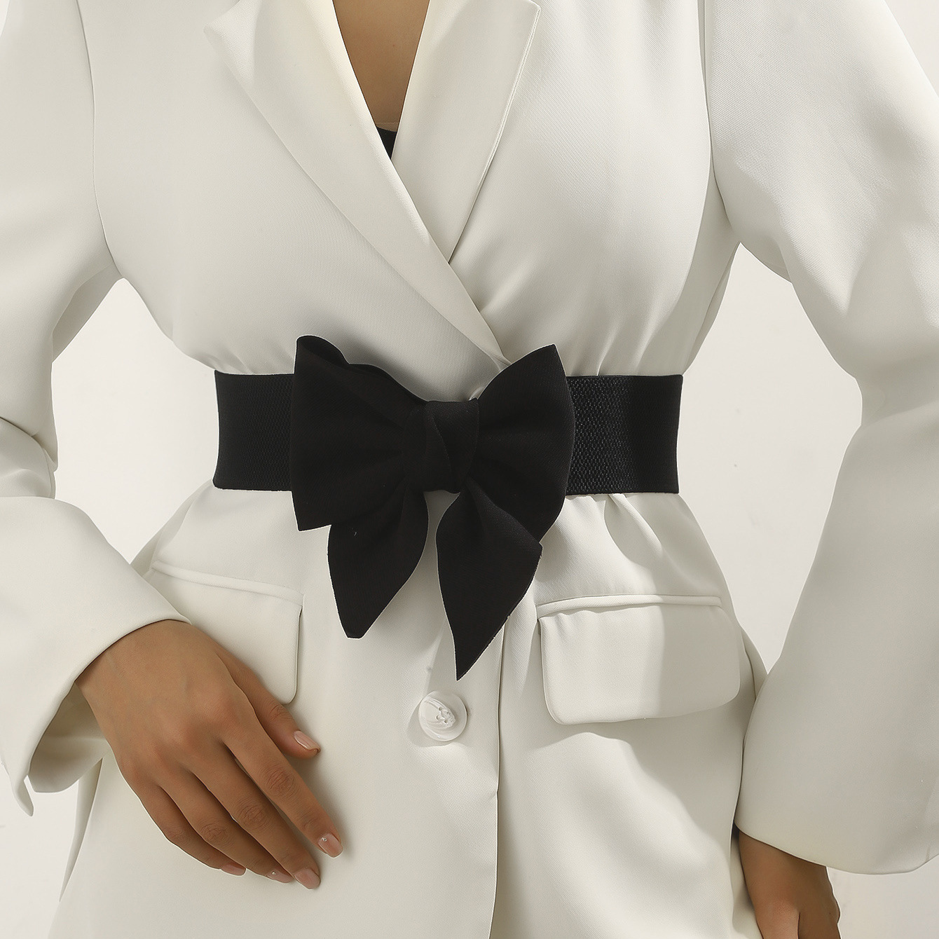 Прямые продажи от производителя универсальный сладкий чистый хлопковый эластичный пояс эластичная талия широкий декор для платья женщин