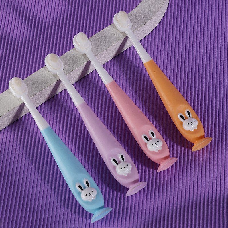 Children's Toothbrush Cartoon 10,000-Bristle Toothbrush Cute Soft Bristle Brush 1-12 Years Old Baby Oral Cleaning Toothbrush Box Wholesale