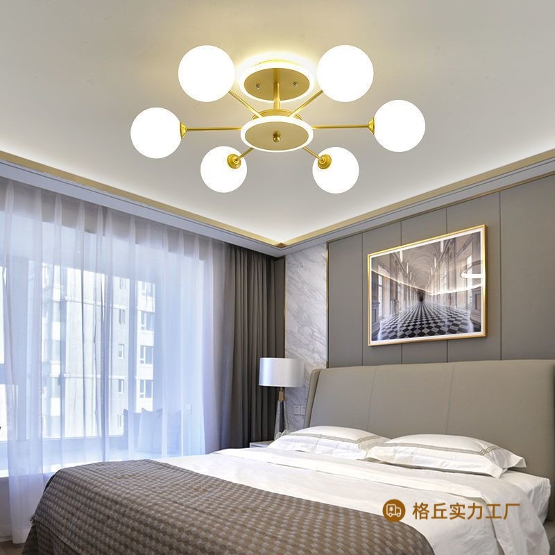 Nordic Chandelier, Simple, Modern and Atmospheric Living Room Lamp, Creative and Personalized Bedroom Lamp, Internet Celebrity Magic Bean Molecular Lamp, Restaurant Lamp