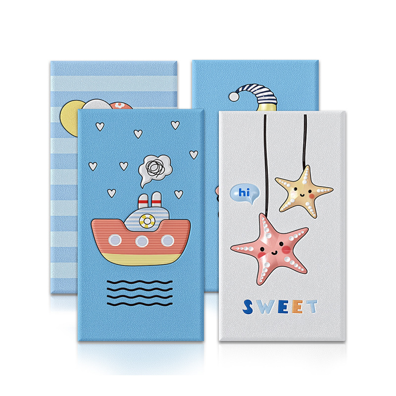 Foreign Trade Cross-Border 3D Stereo Wallpaper Self-Adhesive Kindergarten Nursery Anti-Collision Wallpaper Kidsren's Cartoon Soft Wall Skirt