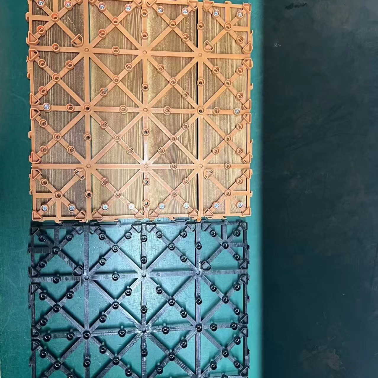 拼接地板PE防腐阳台配件塑木底托花园木diy塑料地面拼接塑木铺设