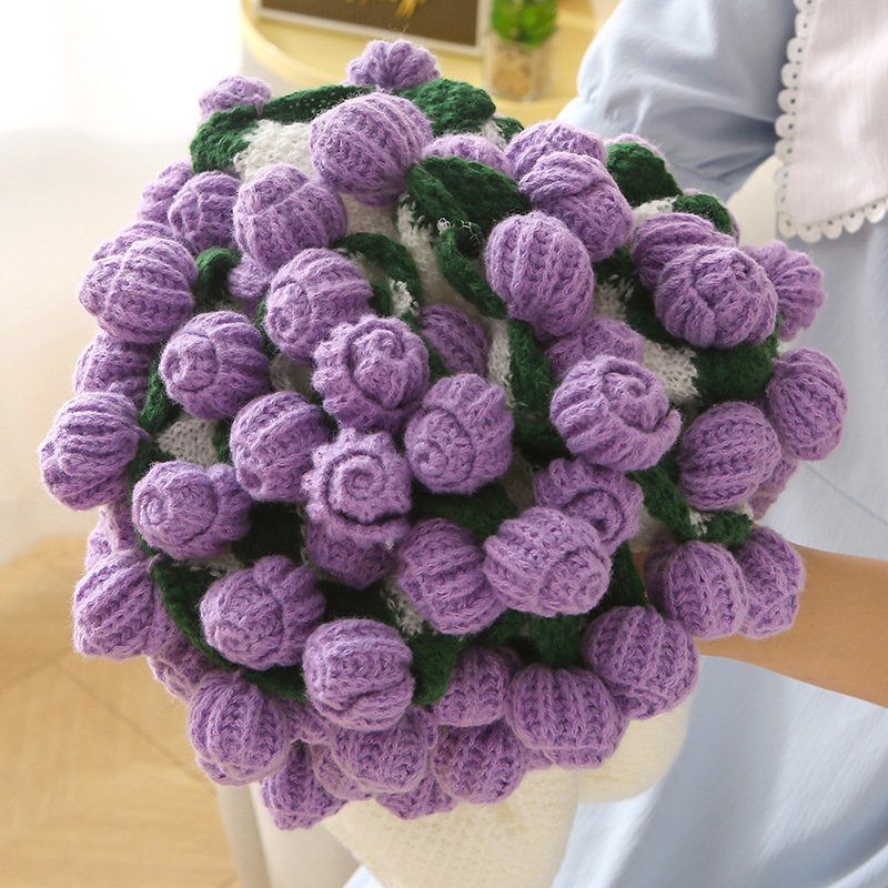 Rose Blanket Finished Product, Office Teacher's Day Gift, Handmade Blanket, Bouquet Shawl, Sofa Blanket