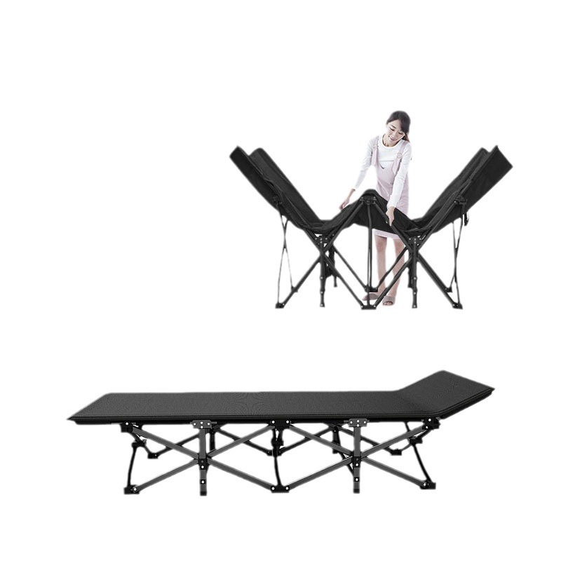 Household Folding Bed Single Office Lunch Break Bed Convenience Reclining Chair Outdoor Camping Folding Bed Accompanying Bed