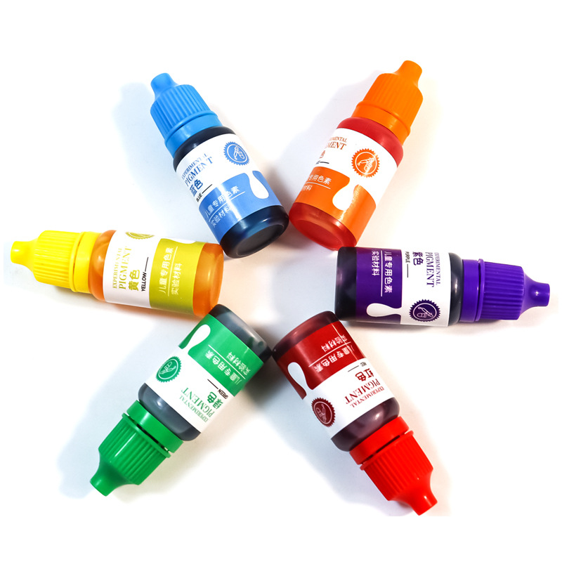 10ml Kidsren's Science Experiment Edible Coloring DIY Rubber Clay Slime Crystal Mud Coloring Pigment Educational