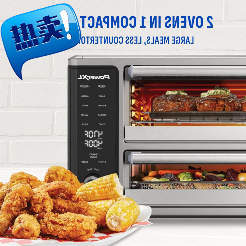 Powerxl Smartsynx Dual Door Oven, 8 Quick-Touch Cooking Presses