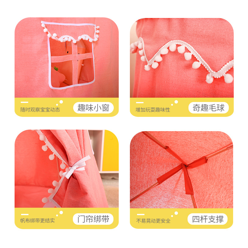 Indoor Kidsren's Tent Game House Home Baby Castle Small House Boys and Girls Foldableable Yurt Toy House