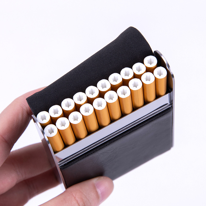 20-Pack Cigarette Box Vertical Style Creative Stylish New Business Gift 302 Stainless Steel Medium Cigarette Pack Cigarette Box