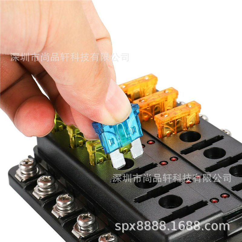 300PCS new boxed aluminum medium and small mini fuse combination small clip yellow car plug