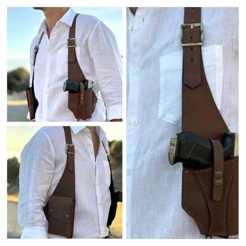 Кожаный кошелек для косплея на Хэллоуин, средневековый стимпанк, ретро рюкзак на ремне подмышки