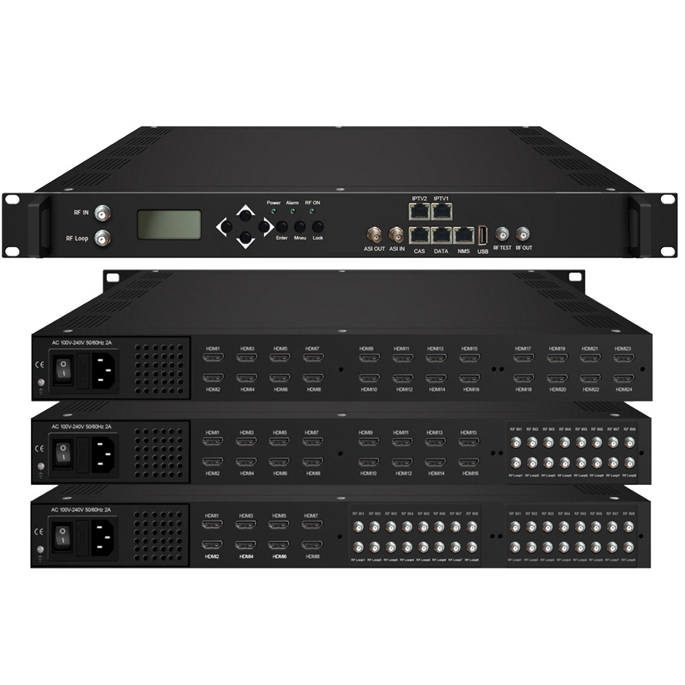 Hotel Digital Tv Iptv System Hdmi/Dvbs2 to Ip or Rf Rf Dvbt/C Isdbt Modulator