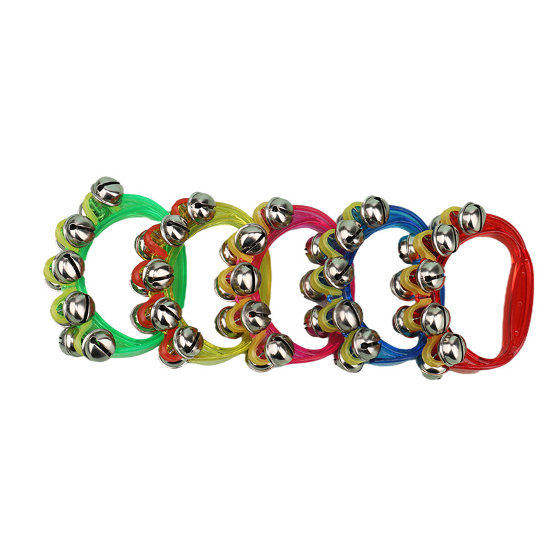 Orff Plastic String Bell Kidsren's Musical Instrument Auditory Training Bell Performance Stage Props Hand Bell Atmosphere Bell