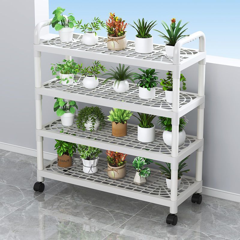 Multi-Layer Shoe Cabinet for Rental Housing, Student Home Balcony Flower Rack with Wheels, Shoe Rack Storage, Mobile Dormitory Door Delivery