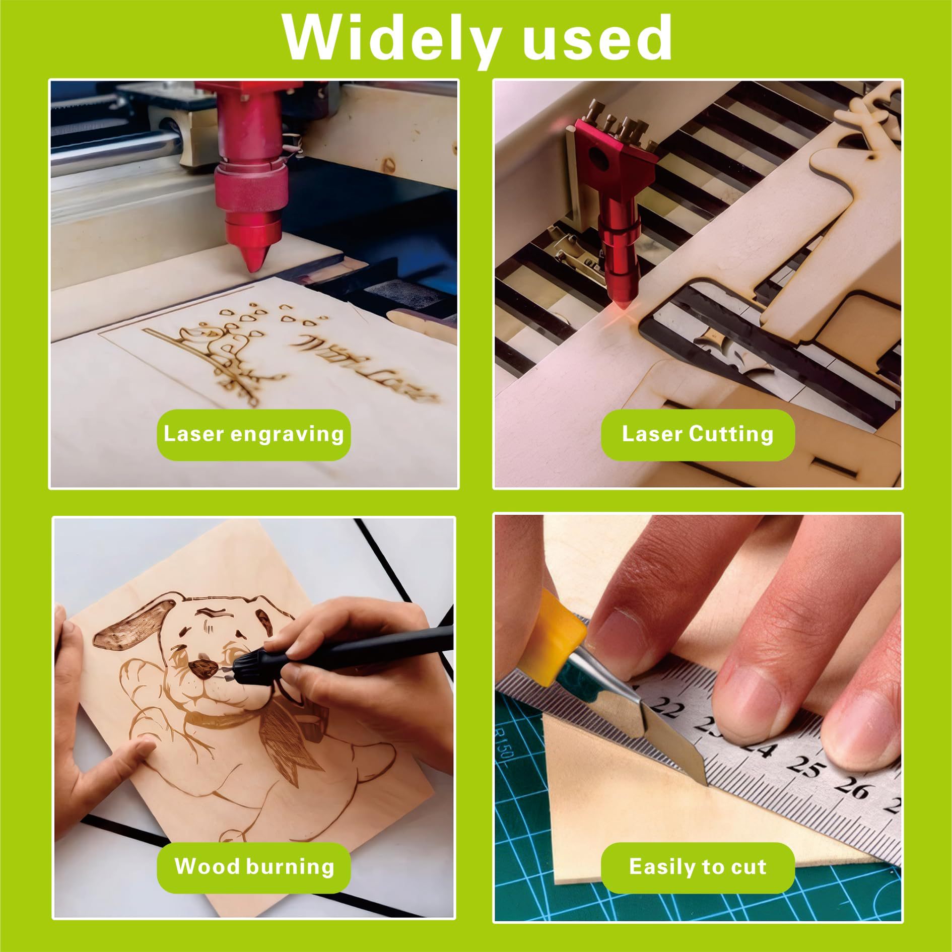 Basswood Board, Plywood Board, Laser Toy Process Board, 3mm Basswood Double-Sided Multi-Layer Plywood Board Customization