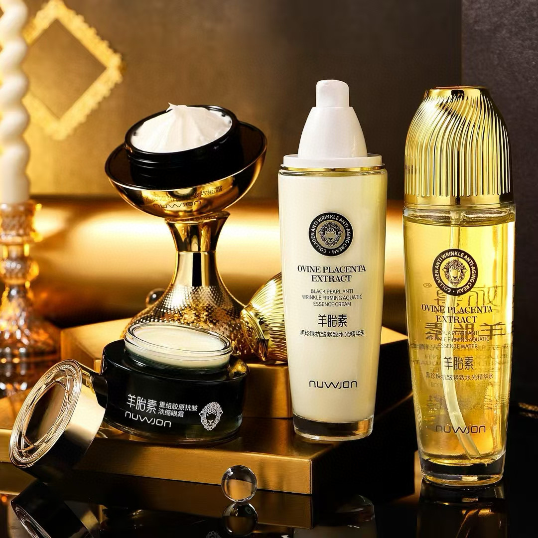 You Zun Sheep Placenta Collagen Anti-Wrinkle Series Combination Desalinates Fine Line Brightening Skin Color Cream Eye Cream Water Milk