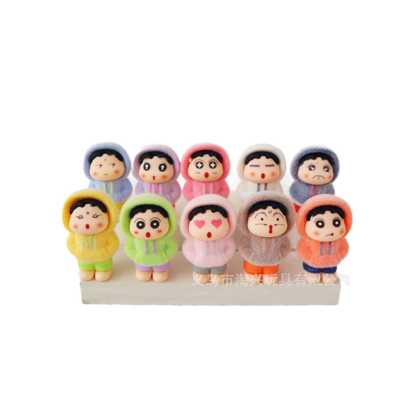 Flocked Sweatshirt Xiaoxin DIY Accessory Pendant Blind Bag Cute Figurine Desktop Car Ornament Resin Accessory