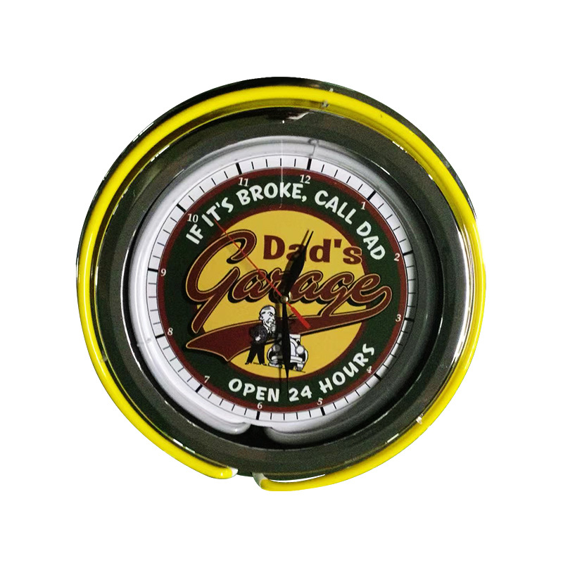 Manufacturers Supply Clock Led Neon Wall Clock Light Hanging Wall Fashion Neon Clock