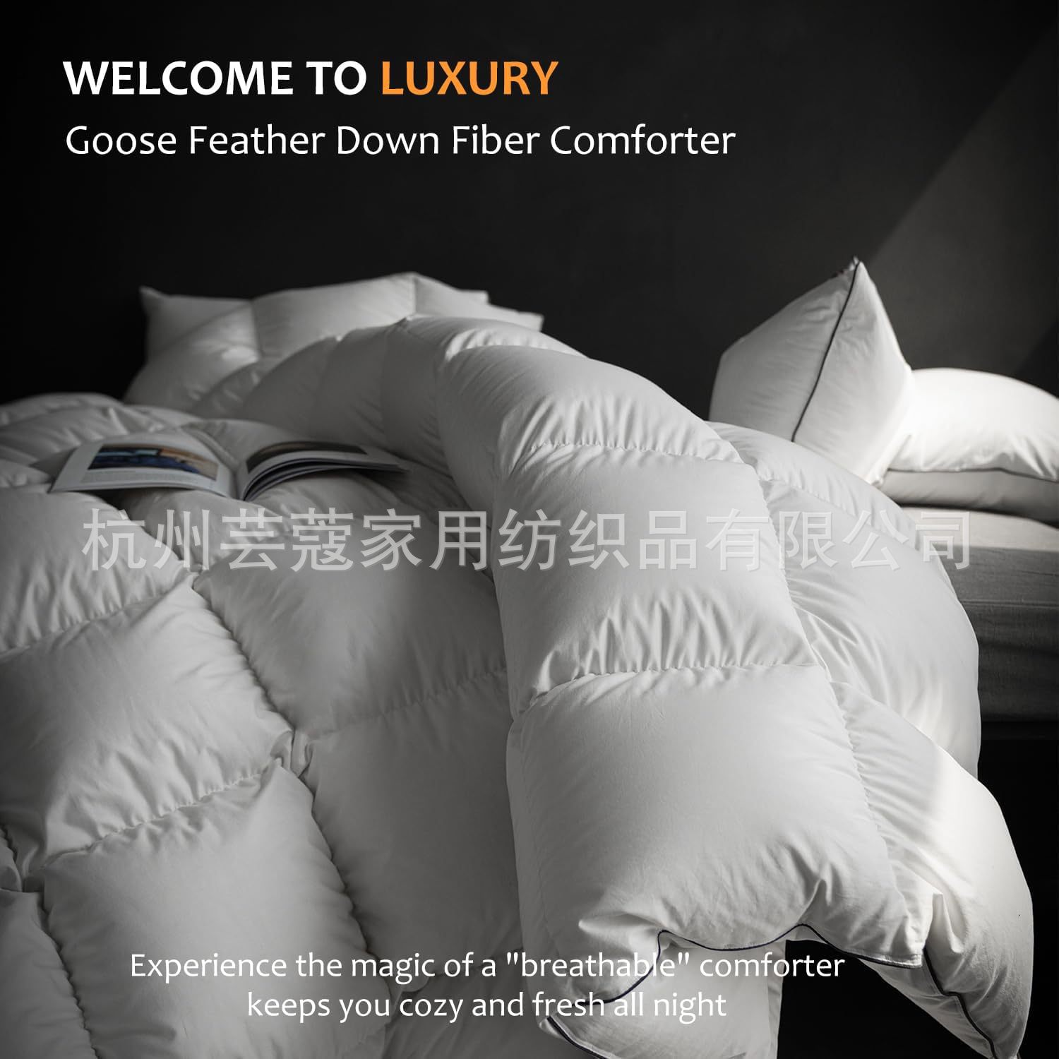 Factory Direct Supply Luxury Goose down Quilt Winter Warm Fluffy down Quilt Amazon Quilted Cotton Quilt Feather Quilt