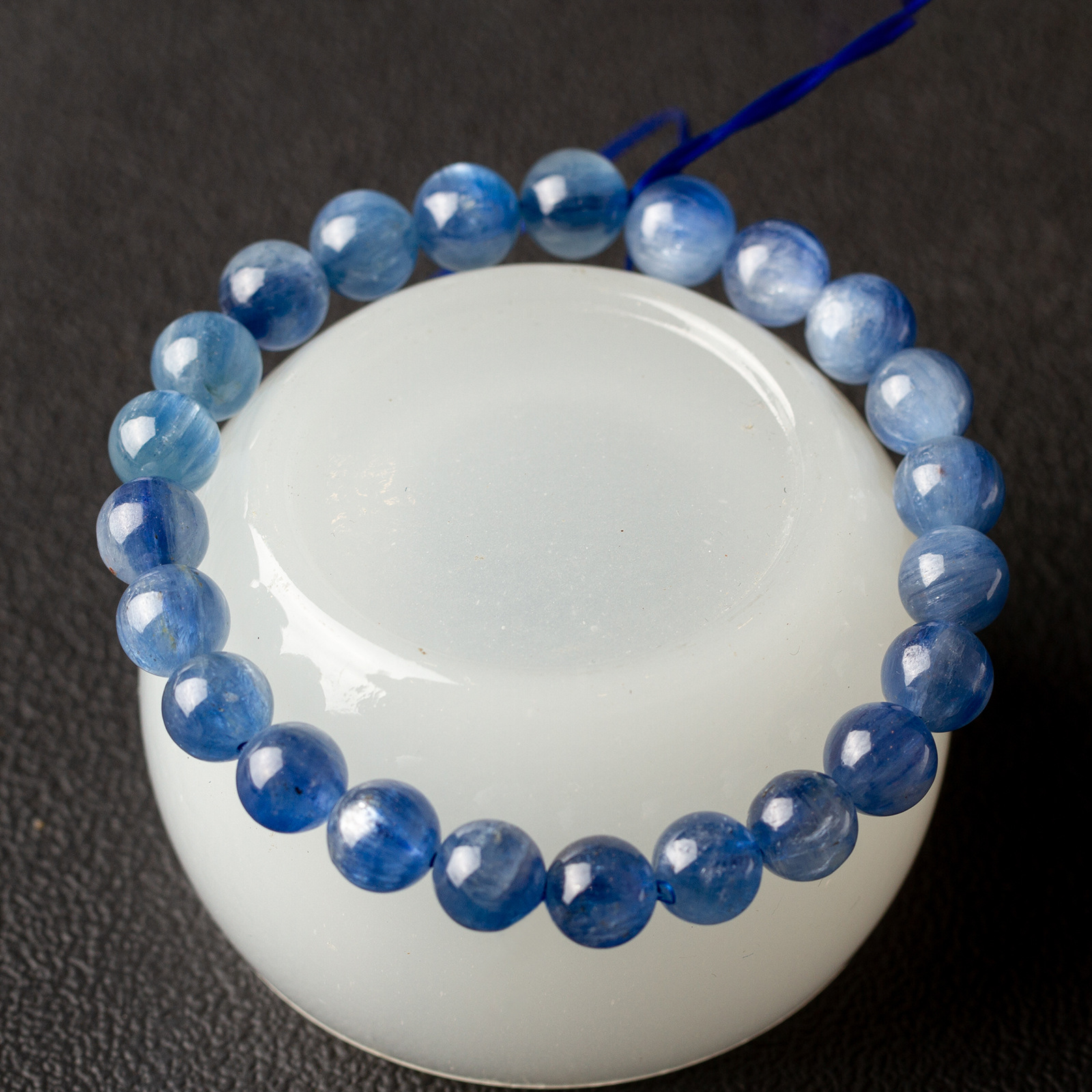 7A Natural Kyanite Scattered Beads Bracelet DIY Handmade Bead Crystal Single Round Bead Accessories Necklace