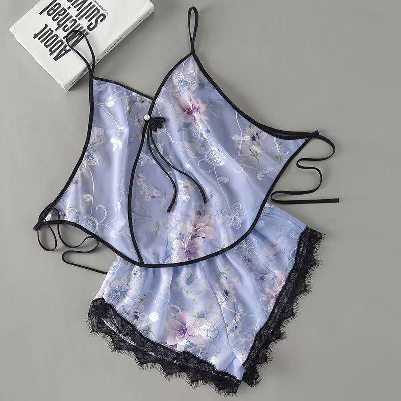 Tulle See-Through Bedroom Pleasure Summer New Ice Silk Bellyband Lace Women's Pajamas Adult Sexy Suspenders Sexy Underwear
