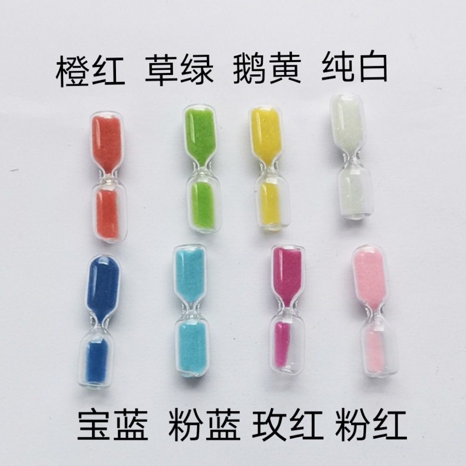 Цветные стеклянные маленькие песочные часы мини песочные часы запонки аксессуары для песочных часов оптом