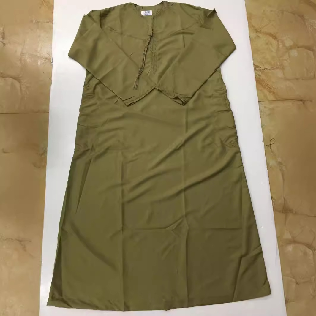 Yiwu Arab robes factory wholesale children's 6-color Omani robes 1066.66 cm-1799.98 cm yards Hui clothing ethnic style