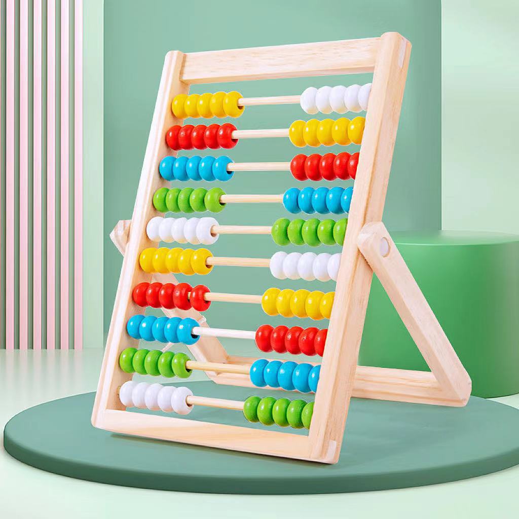 Children's Calculating Beads Calculating Rack Calculating First Grade Teaching Adiments Early Education Enlightenment School Age Counting Teaching Adiments Educational Baby Toys