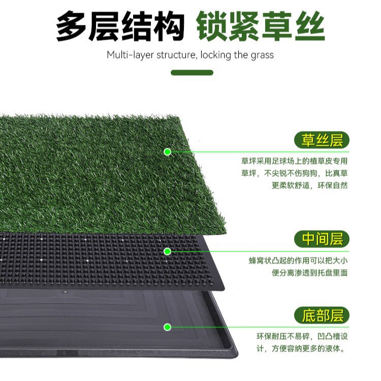 Cross-Border Simulated Lawn Toilet Mat Indoor Grass Dog Toilet Usable Replacement Urine Pad Waterproof Washable Dog Urine Pad