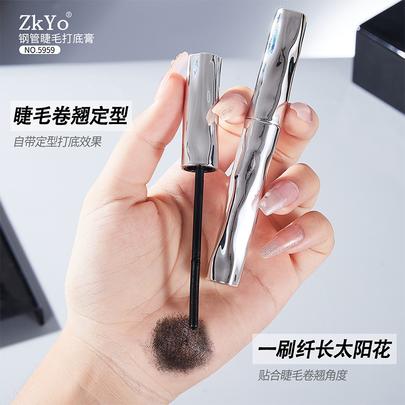 ZkYo Steel Pipe Eyelash Base Cream Makeup Holding Roll-up Waterproof Sweat-proof Slim Long No Snoiling Thread Mascara genuine goods