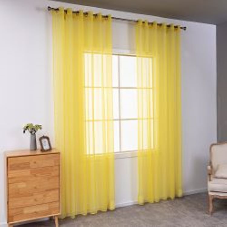 Factory supply color Trilon curtain window screen white solid color gauze curtain bedroom hotel cross-border foreign trade Wholesale