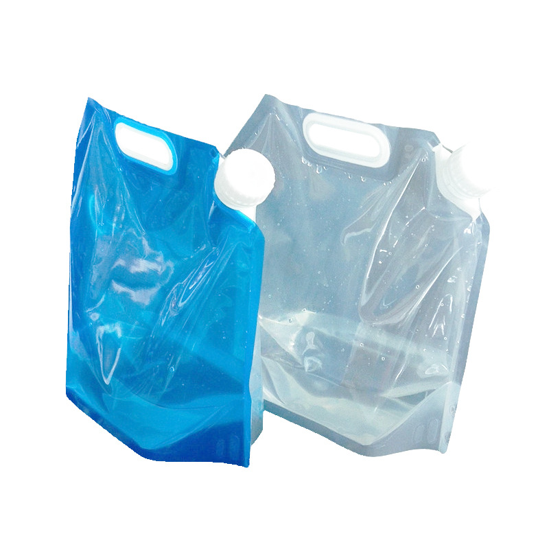 Outdoor large capacity convenient water bag transparent 10L folding water bag bulk beer bag travel mountaineering camping water bag
