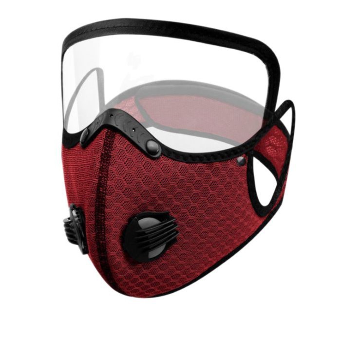 Unisex Windproof and Dustproof Riding Mask Removable HD Goggles Anti-Haze Activated Carbon Filter Mask